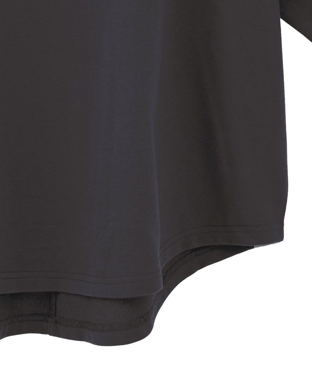 Green Parks ７分袖ミニ裏毛ドルマンロゴプルオーバー 