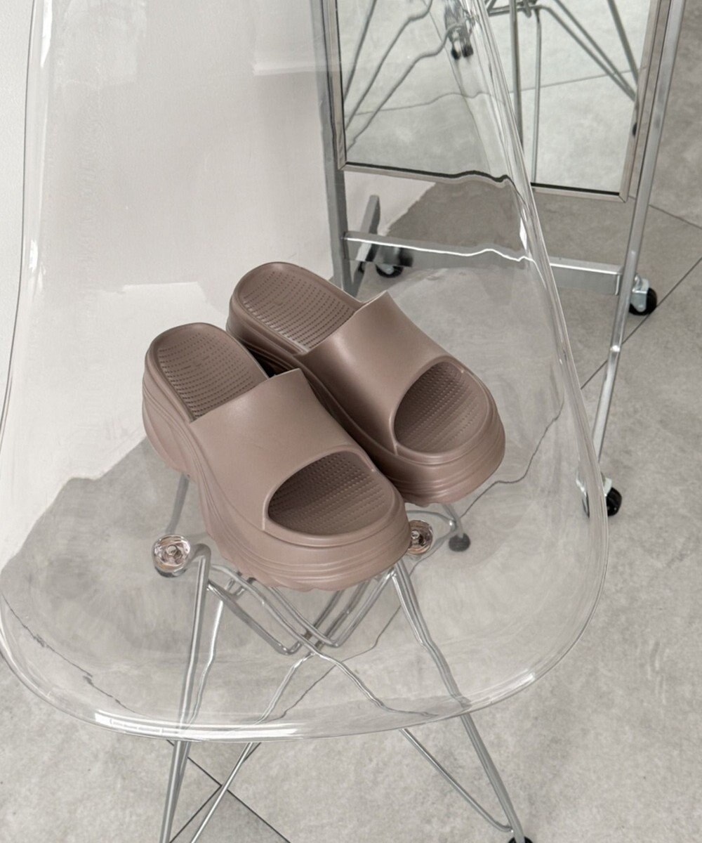 WEGO 厚底デザインラバーサンダル 