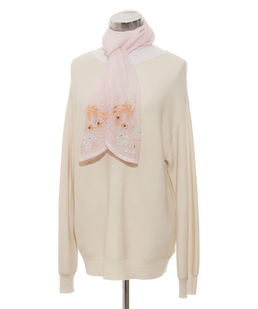 MOONBAT ルナルーチェ ロカ CHANDNI シルクコットン ビーズ刺繍ストール 