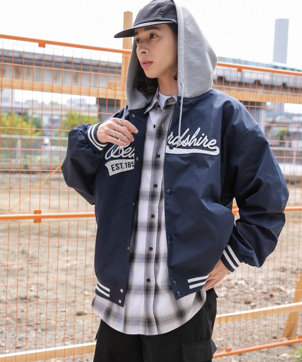 WEGO 【ユニセックス着用ITEM】フードワッペンスタジャン 