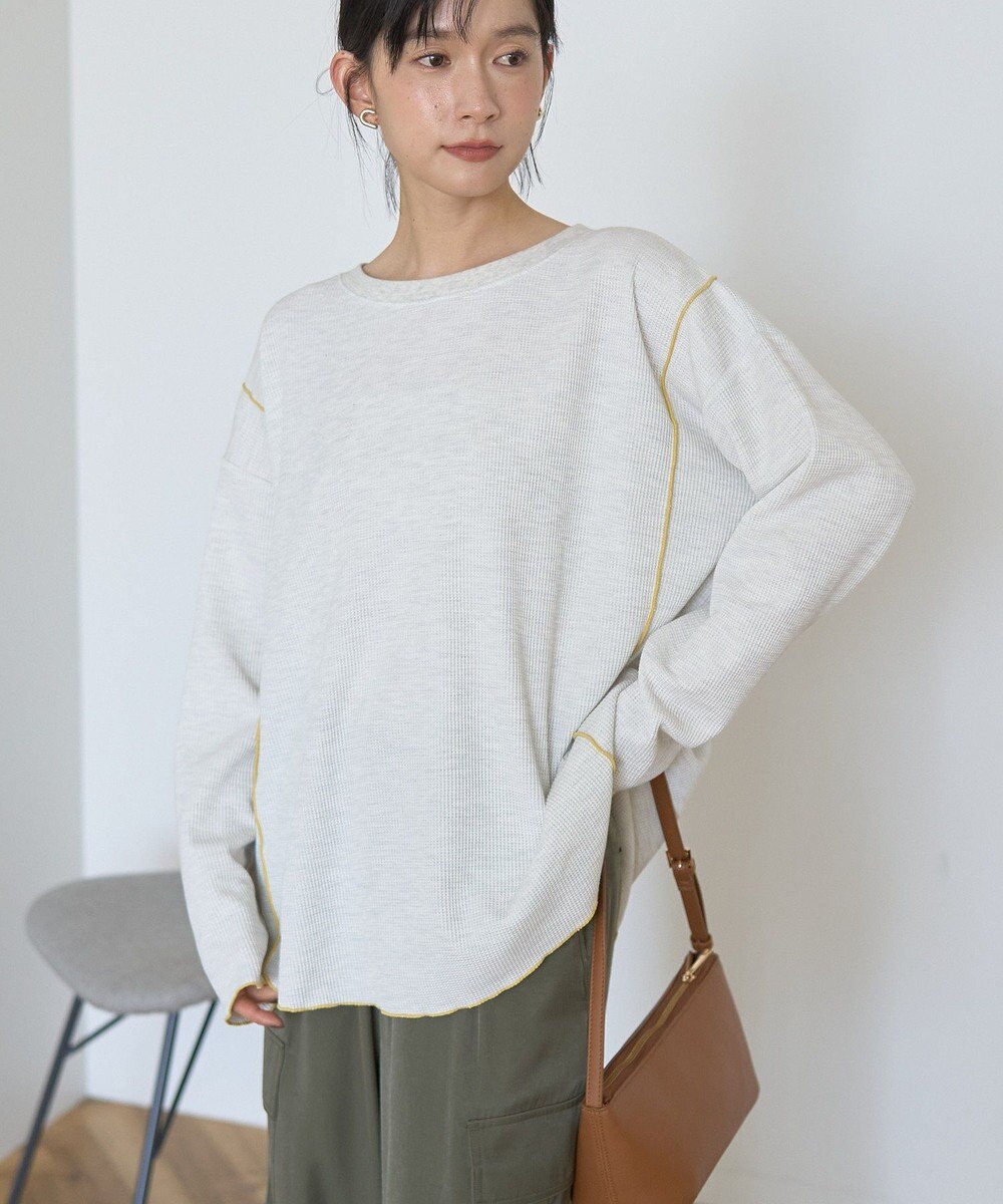 AMERICAN HOLIC 【WEB限定】ワッフル配色メロープルオーバー 