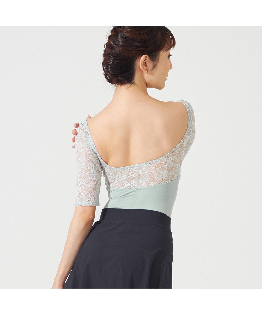 Chacott ◎【Nela ライン】ハーフスリーブレオタード 