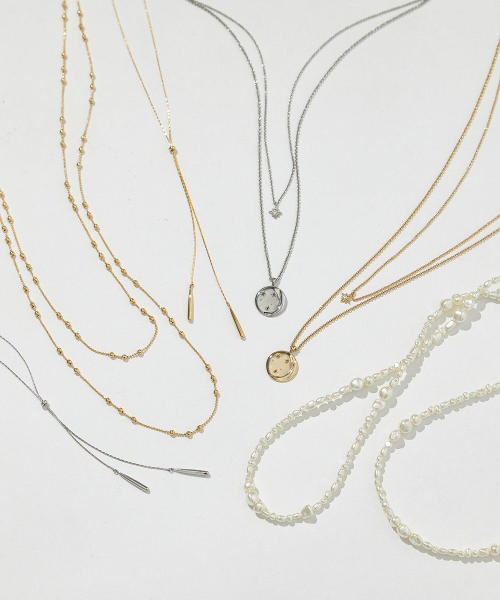 23区 クリスタル付き 2WAY コイン ネックレス 