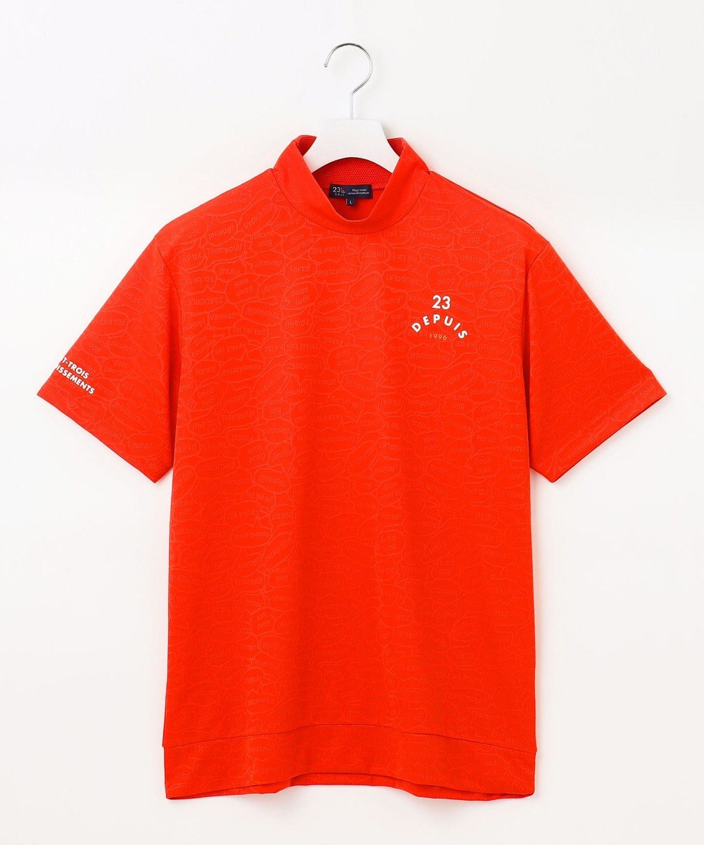 23区GOLF 【MEN】【吸水速乾/UVケア】ＹＥＬＬ柄ジャガード モックネック 