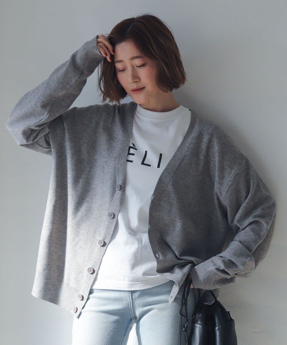 WEGO 【WEB限定/2025年秋冬新作//洗濯可/MLサイズ展開/ユニセックス着用ITEM】ドロップショルダーカーディガン 