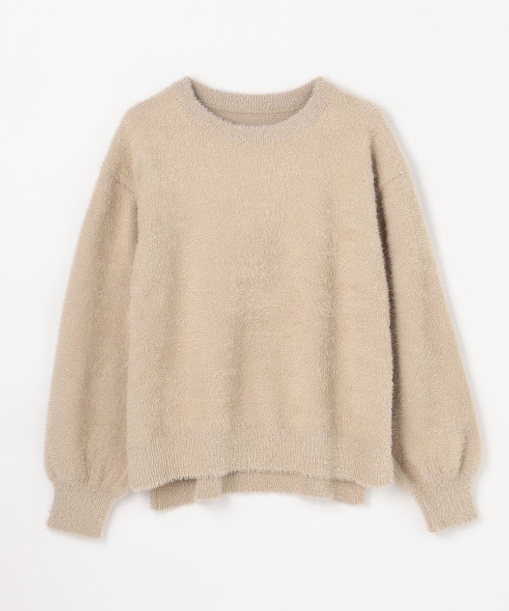 ANY L ショートシャギープルオーバーニット 