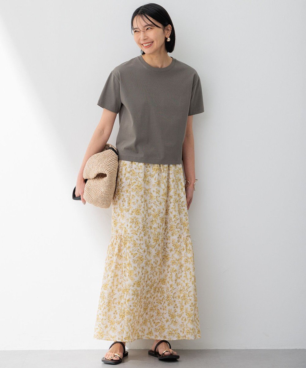 23区 【SLOW/一部店舗限定】ボタニカルプリント スカート 