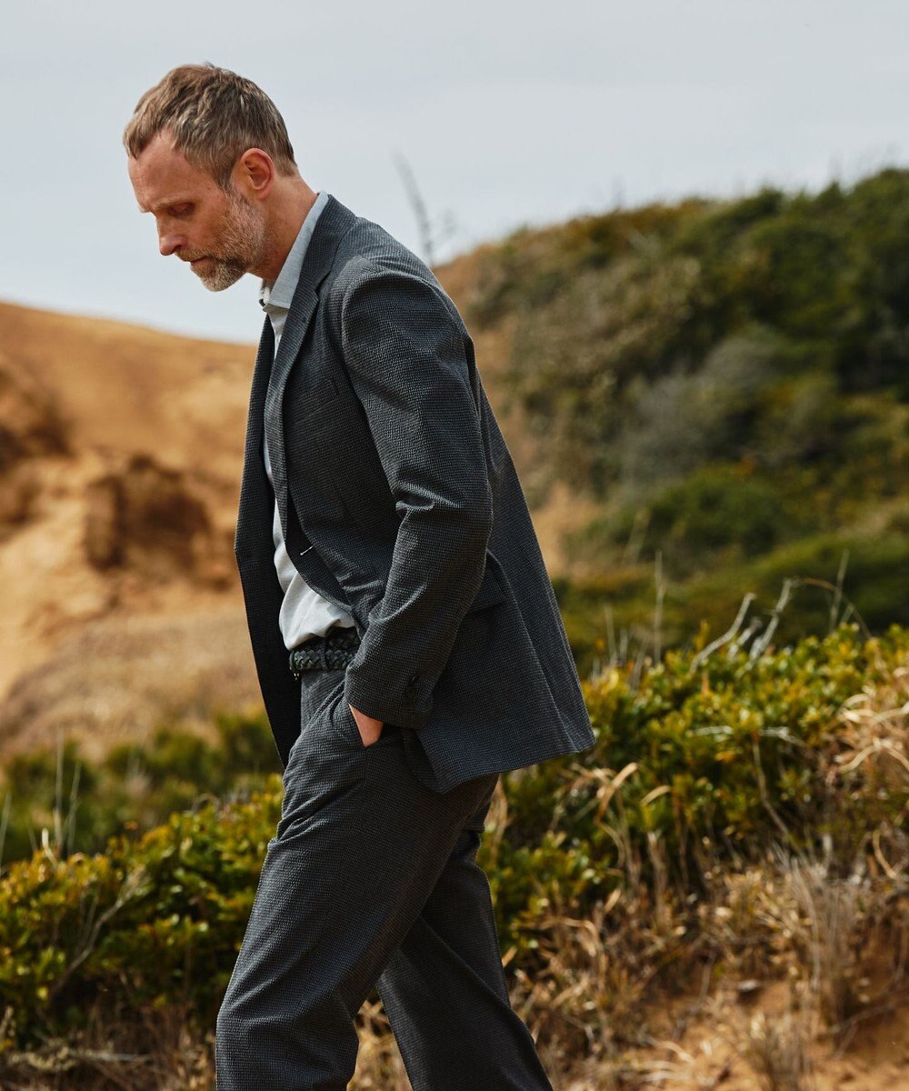 J.PRESS MEN 【セットアップ対応 / ウォッシャブル】トラベラーズシアサッカージャケット 