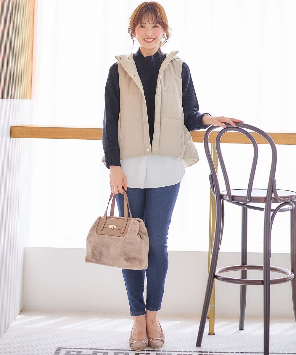 ANY SIS 【洗える/裏起毛】スフレ デニム 