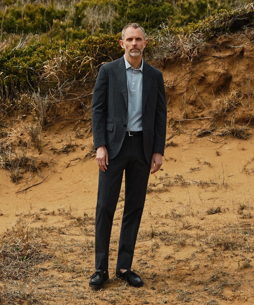 J.PRESS MEN 【セットアップ対応 / ウォッシャブル】トラベラーズシアサッカージャケット 