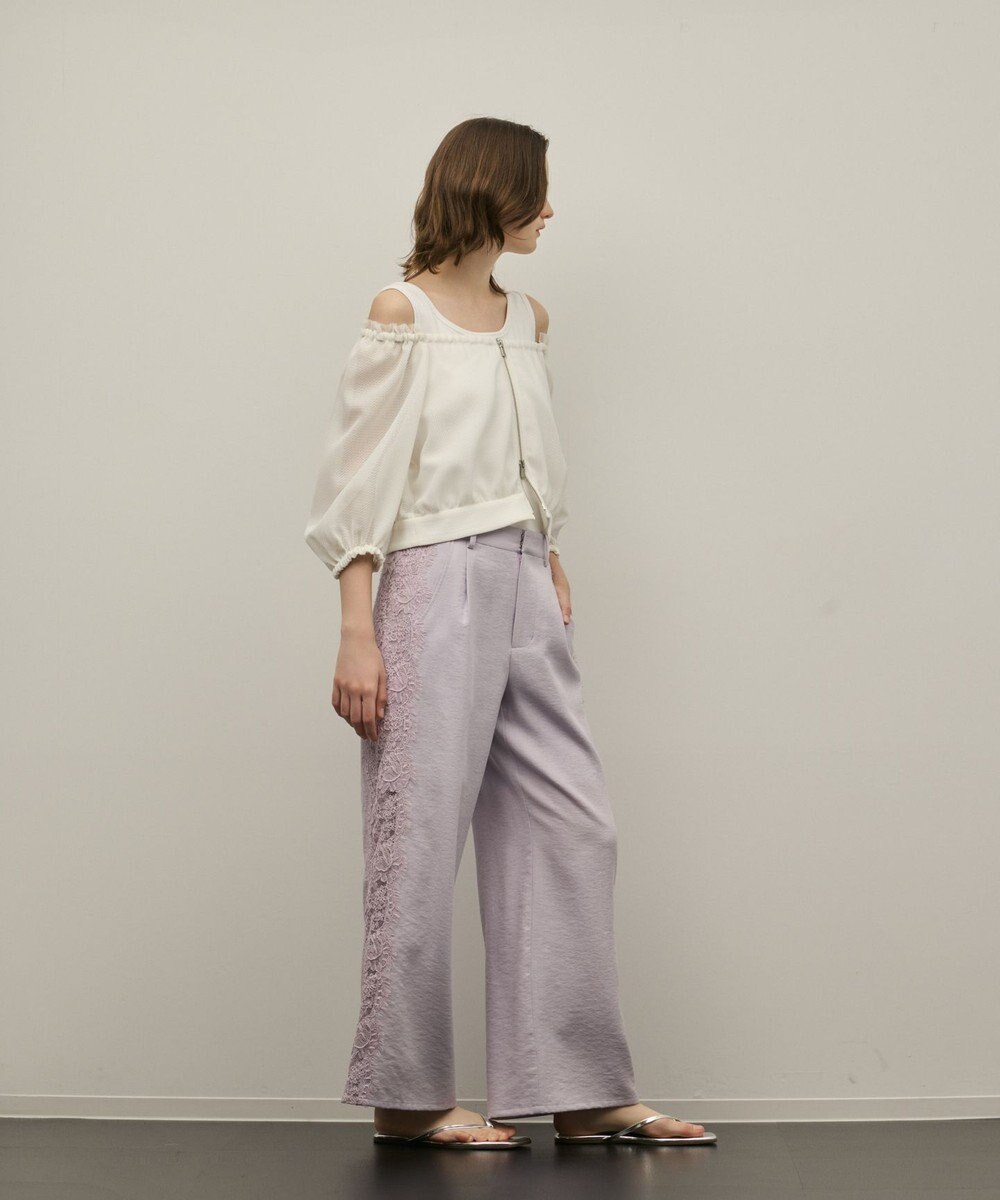 GRACE CONTINENTAL サイドレースパンツ 