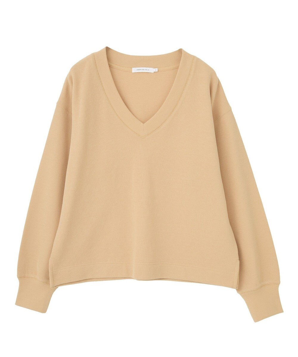 AMERICAN HOLIC Ｖネックスムース起毛プルオーバー 