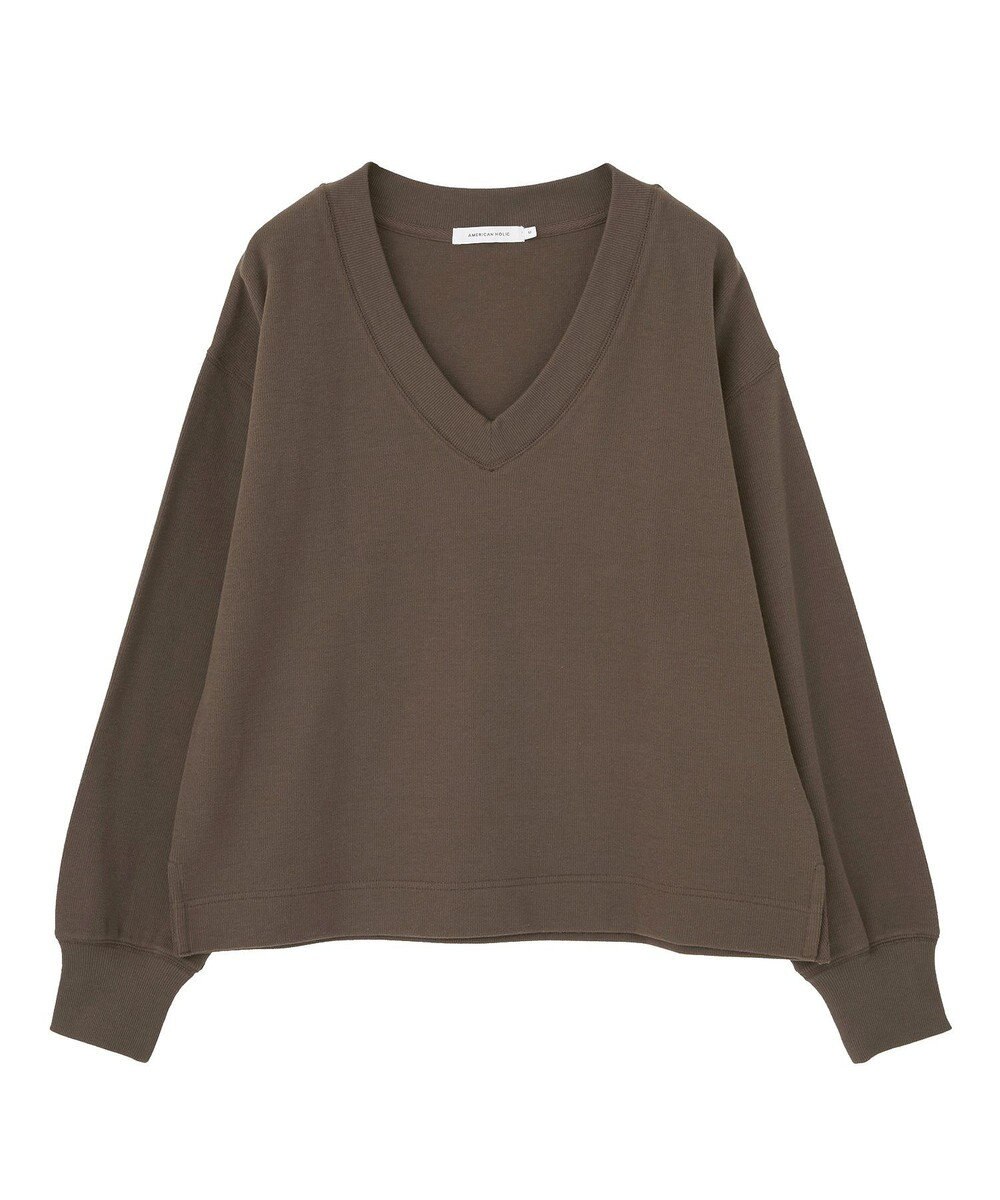 AMERICAN HOLIC Ｖネックスムース起毛プルオーバー 
