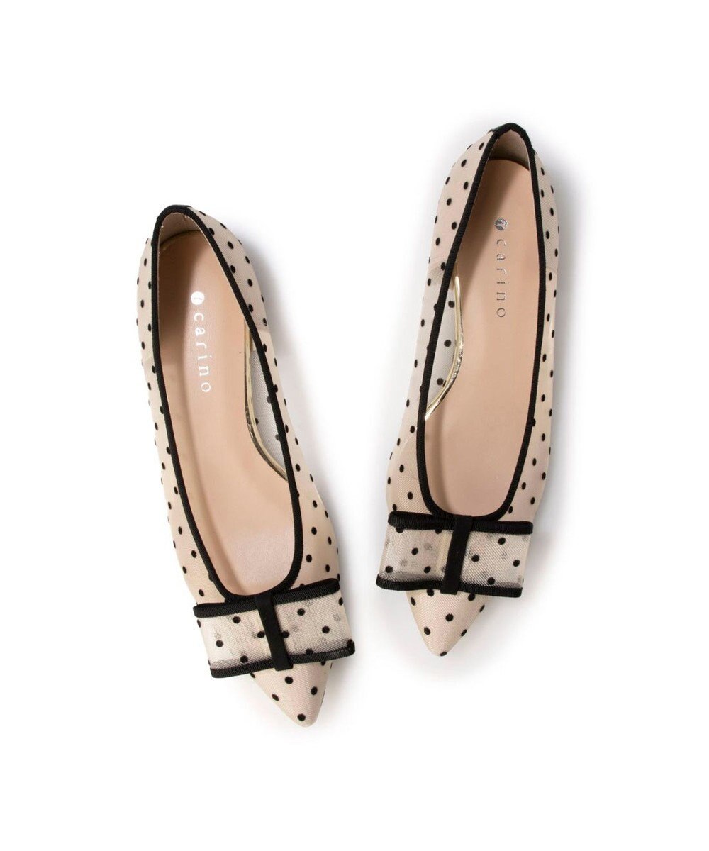 MODE ET JACOMO <carino>ドットチュールパンプス 