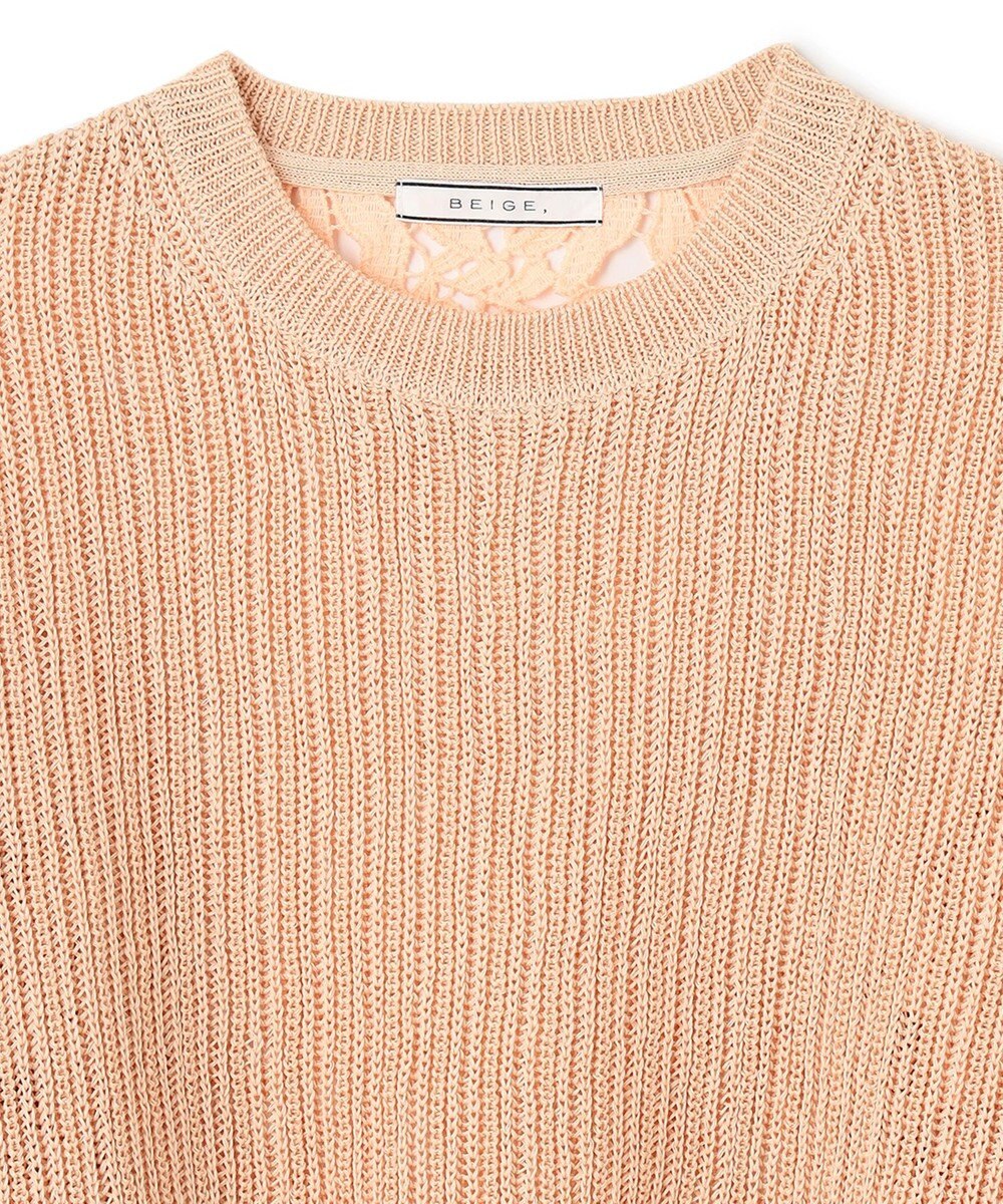 BEIGE， GARDENIA / クルーネックニット 