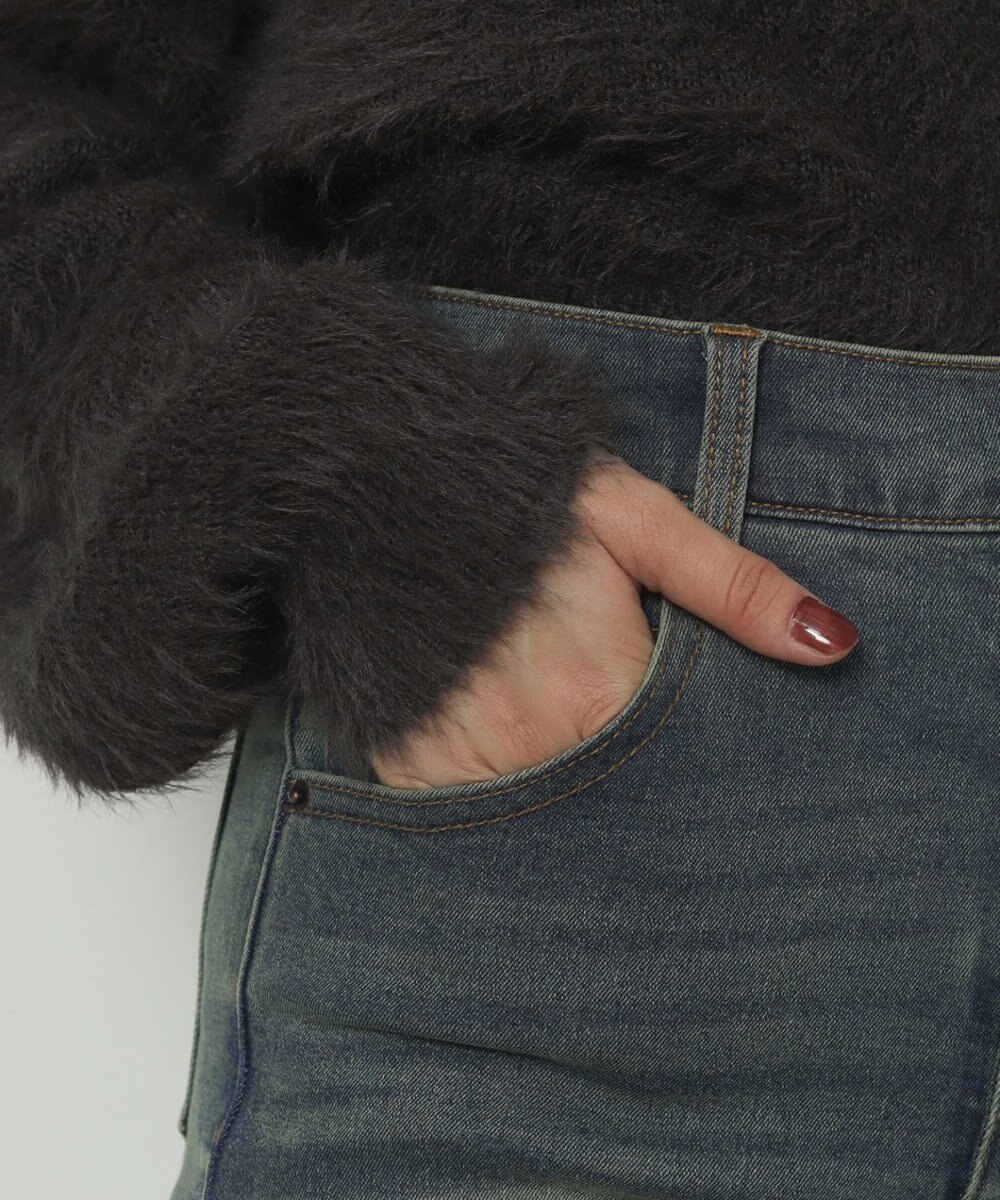 WEGO ストレッチフレアデニムパンツ 