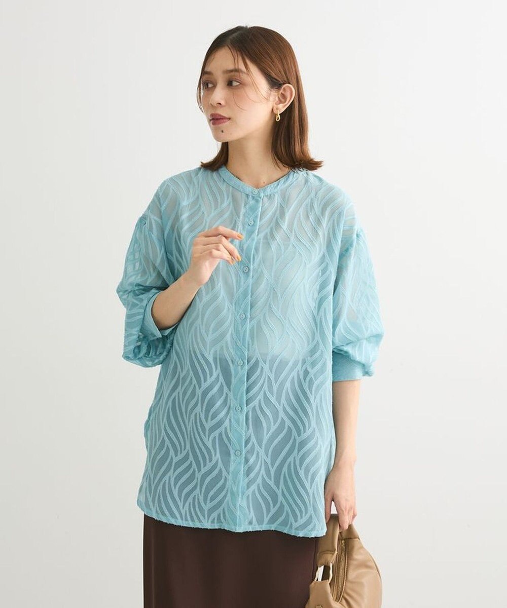 Green Parks ２ＷＡＹ　リーフジャガードシアーシャツ 