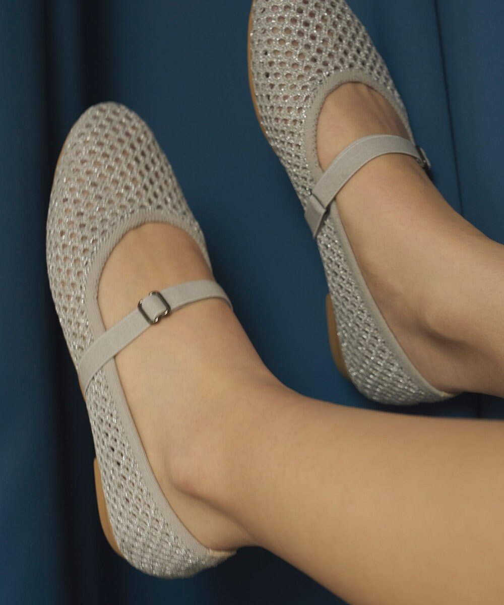 steppi ラウンド メッシュ バレエパンプス 