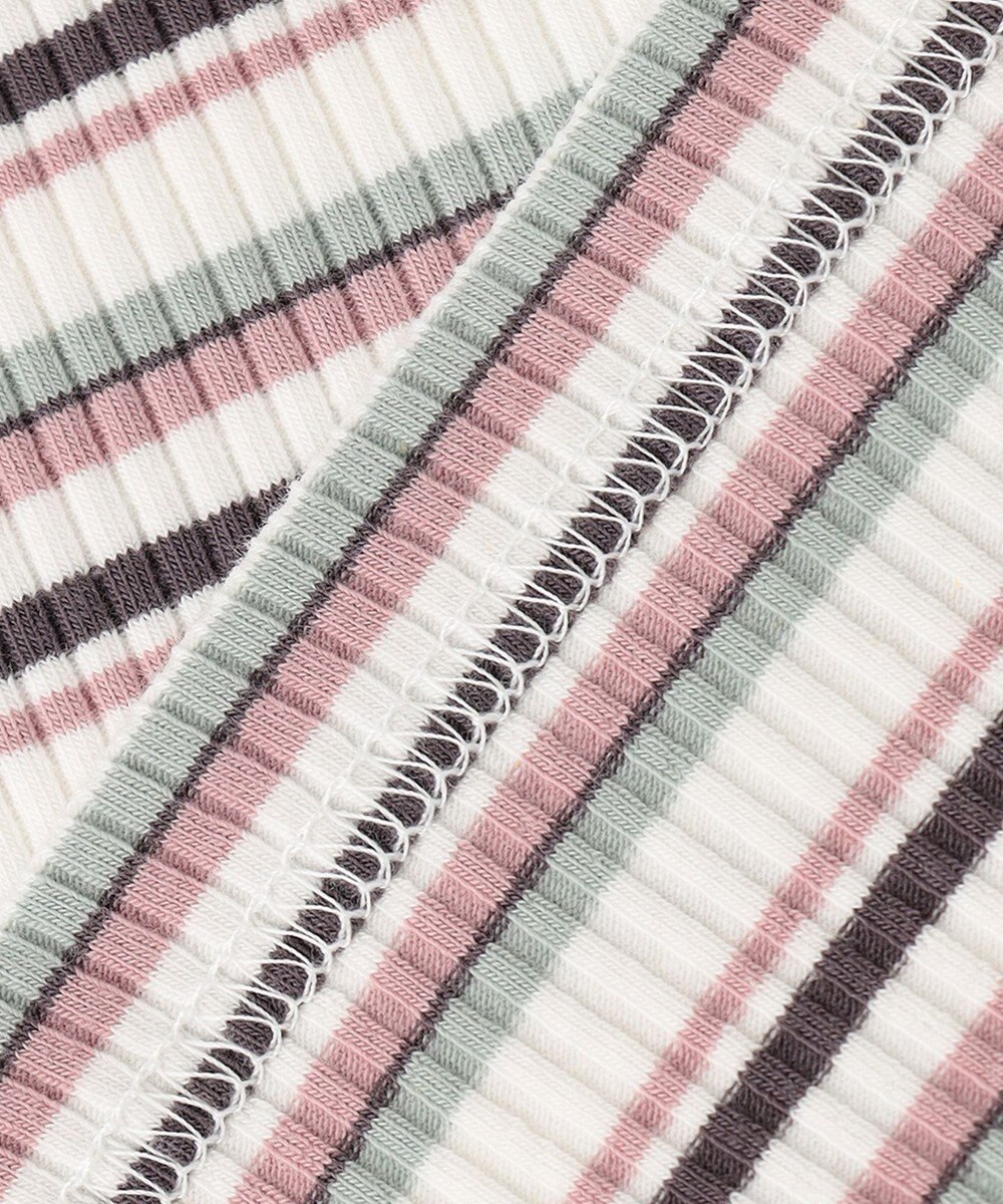 ANY KIDS 七分袖 テレコボーダー Tシャツ 