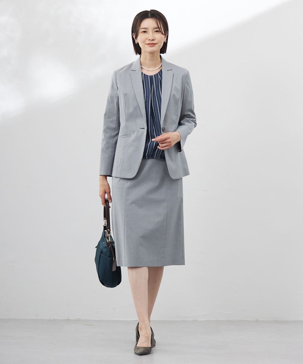 J.PRESS LADIES 【セットアップ対応・洗える・撥水】コットンFITTY テーラード ジャケット 