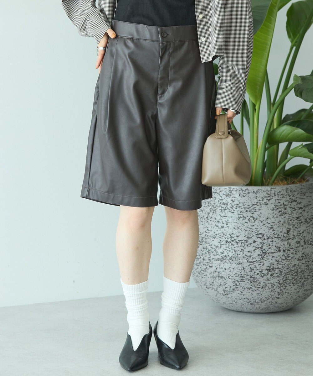 AMERICAN HOLIC フェイクレザーハーフパンツ 