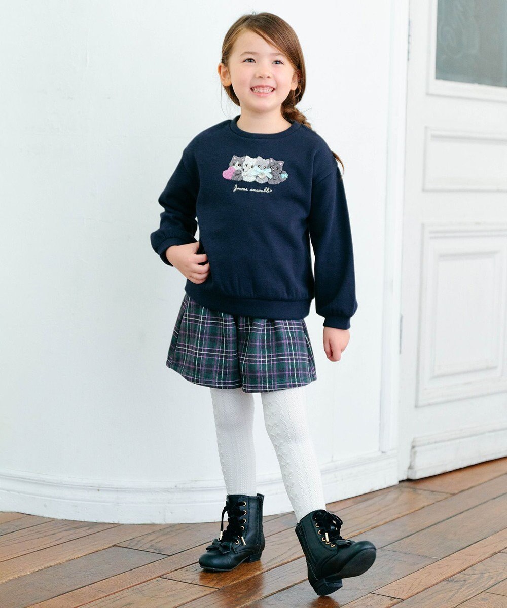 ANY KIDS 裏シャギーチェックショートパンツ 