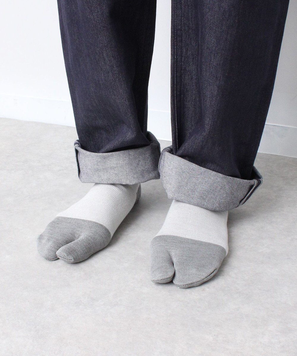 WHITE MAILS 【UNISEX】PAPER COLOR BLOCK TABI ANKLE ソックス 