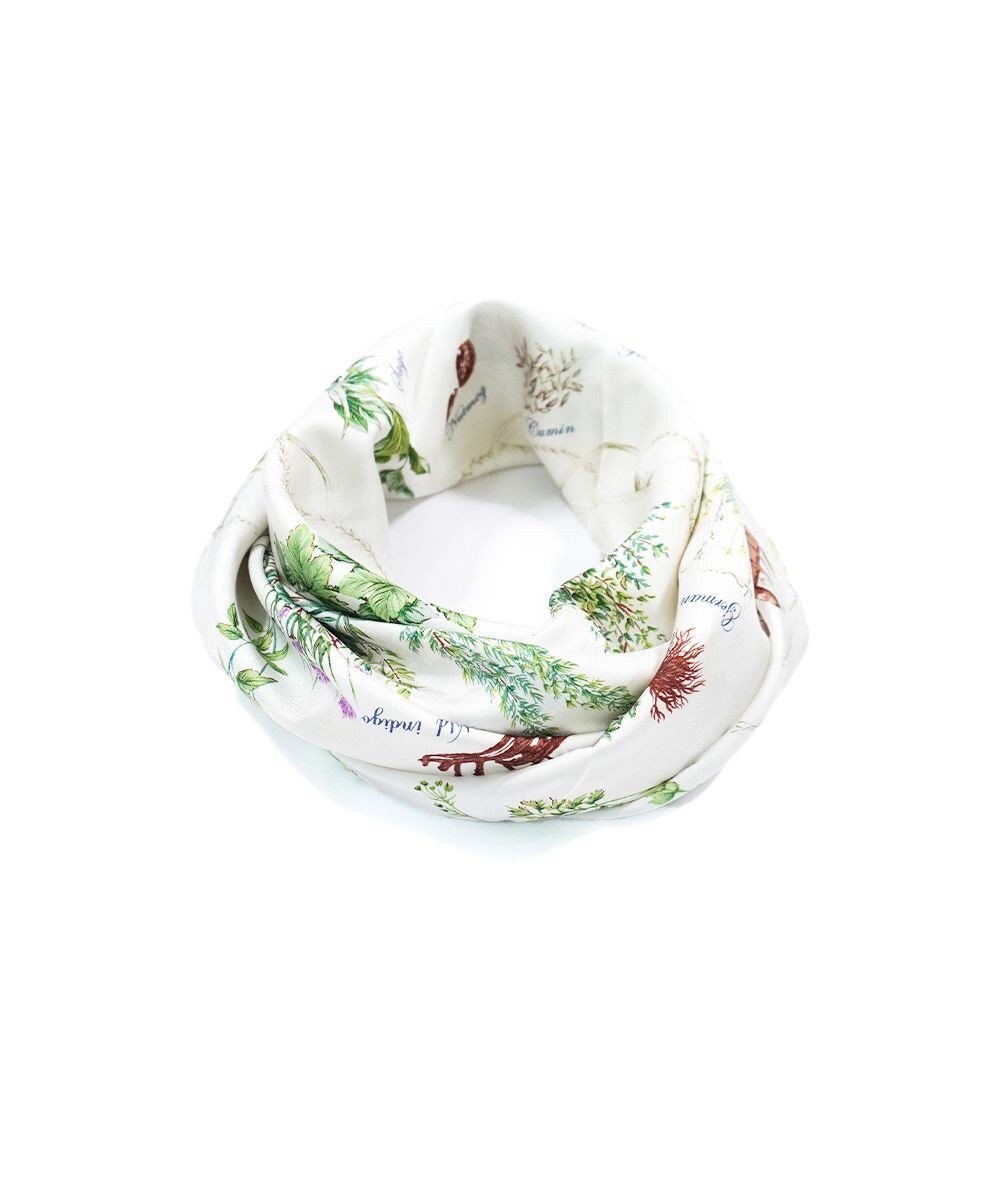 Marca ＜春の新色！＞【伝統横濱スカーフ】ハーブガーデン 大判 シルクツイル スカーフ 