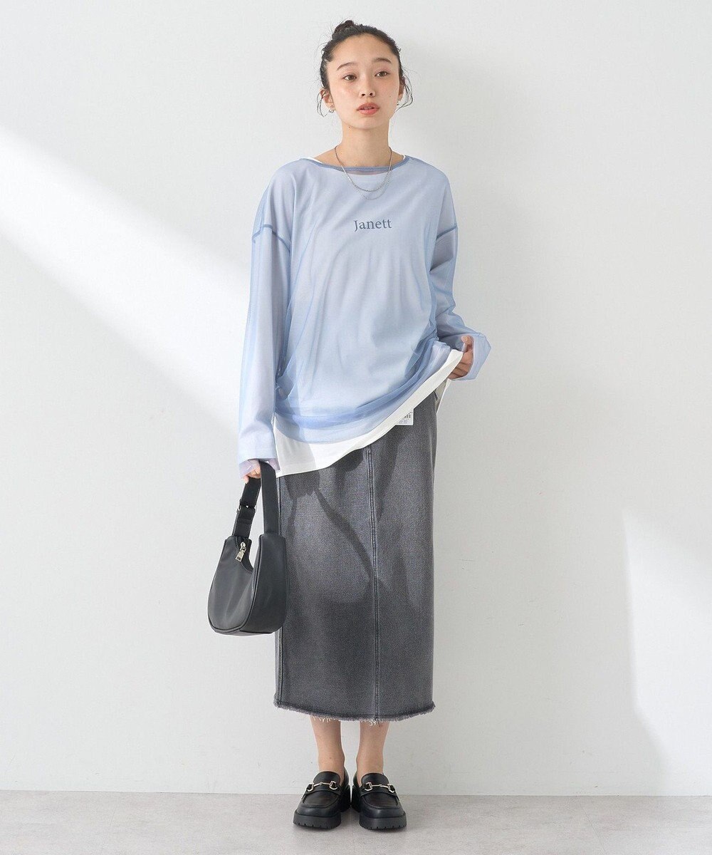 earth music&ecology ウエストフリンジデニムスカート 