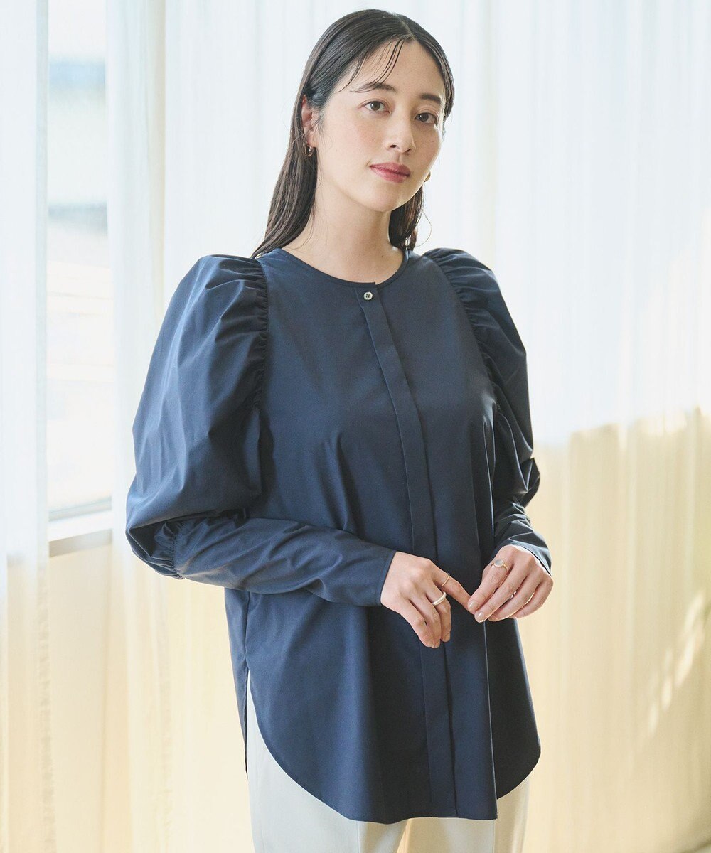 #Newans 【アイロンいらず】ジュリエットスリーブブラウス 