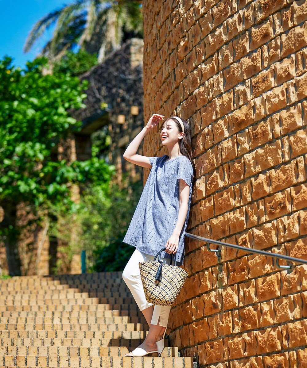 Tiaclasse 【洗える】カットレースチュニックブラウス 