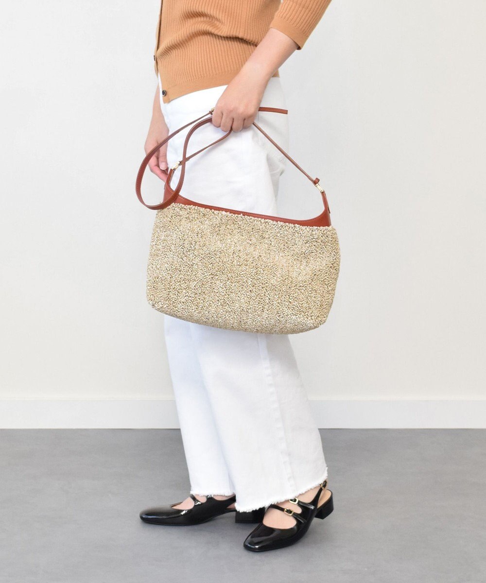 INTER-CHAUSSURES 【Christian Villa】異素材コンビショルダーバッグ 