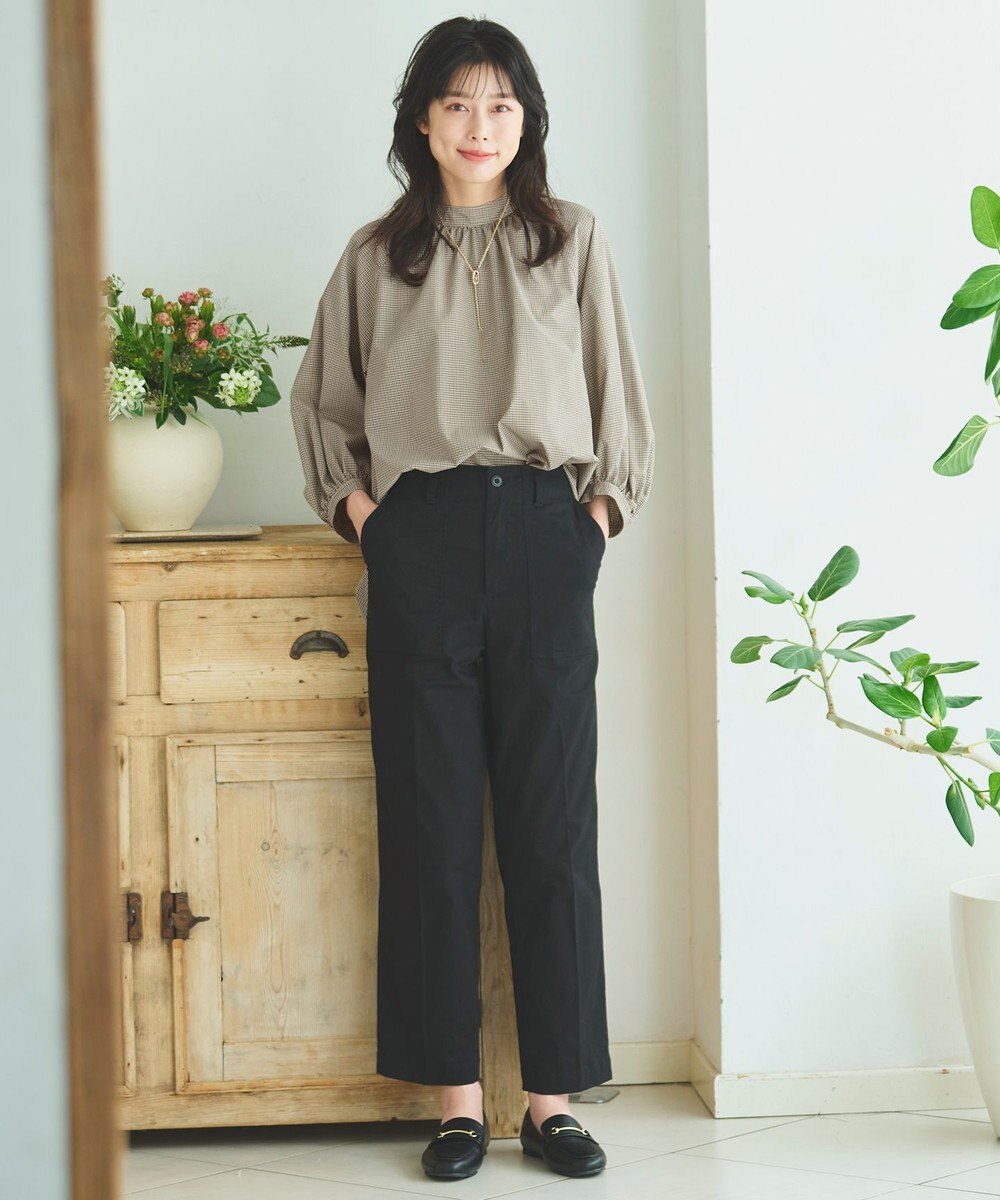 ANY 【速乾/UVカット/抗菌防臭/手洗い】エニィファンクションボリューム袖ブラウス 