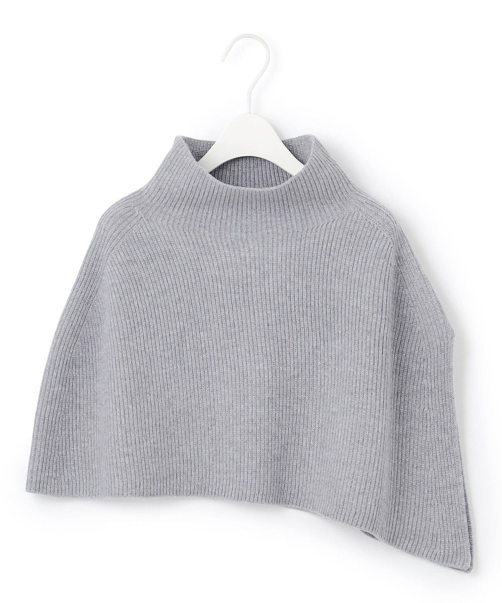 ICB 【洗える】ウールポリエステルニットケープ 