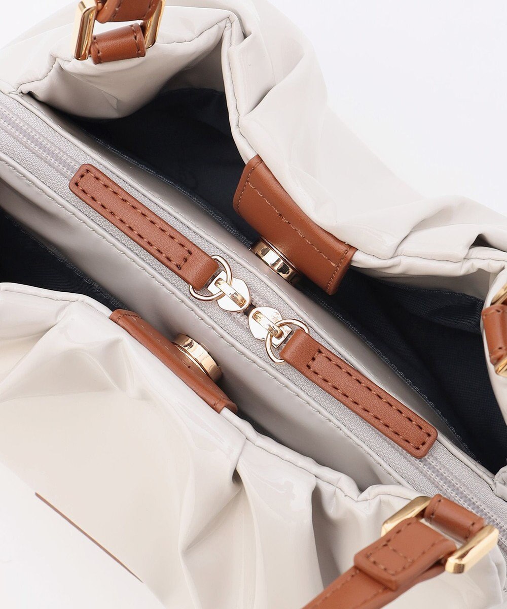 LA BAGAGERIE ソフトエナメル2WAYハンドバッグ Sサイズ 