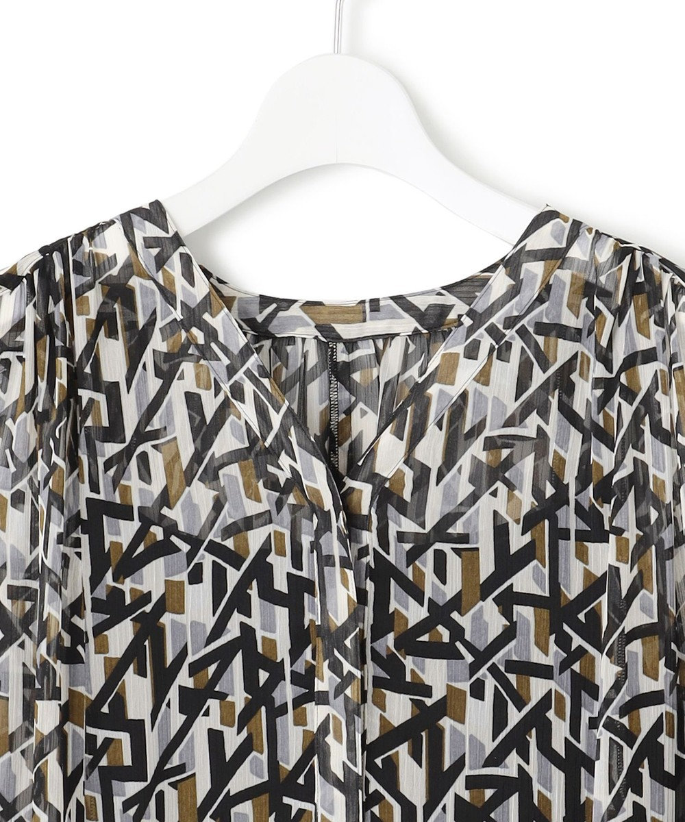 23区 L 【洗える】Ratti アブストラクトプリント ワンピース 