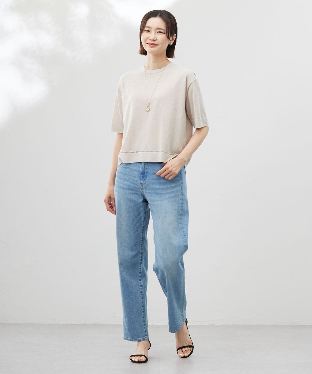 J.PRESS LADIES L 【洗える・抗菌防臭】LUREX ラメ ニットT 