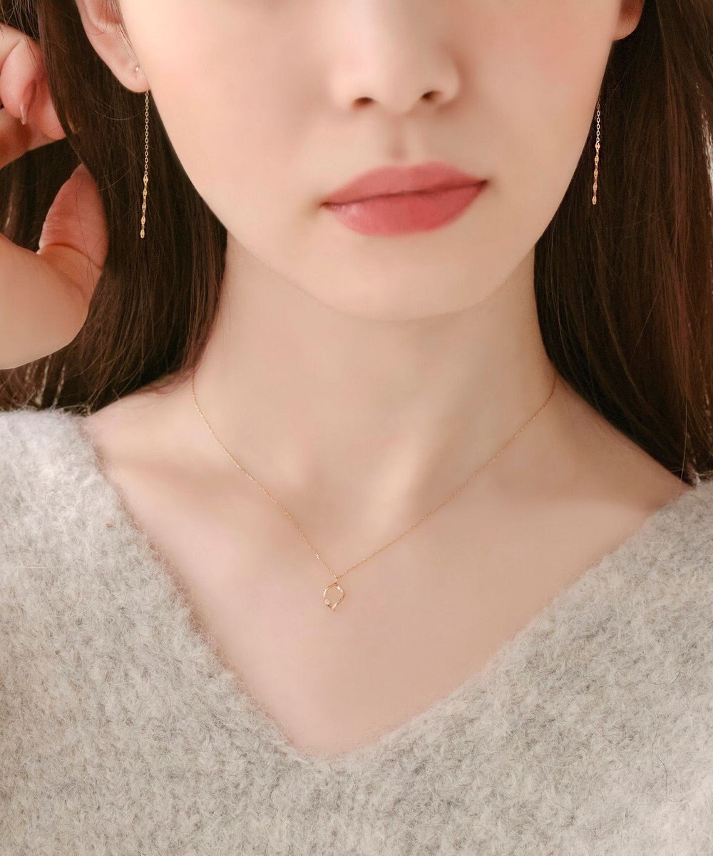 Phoebe 【K10】リーフィーダイヤモンドネックレス/全長:40cm 