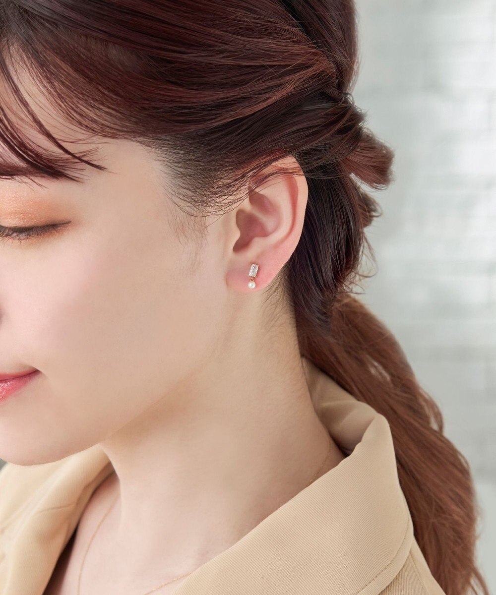 Phoebe 【K10】リフレクトビジューパールピアス 