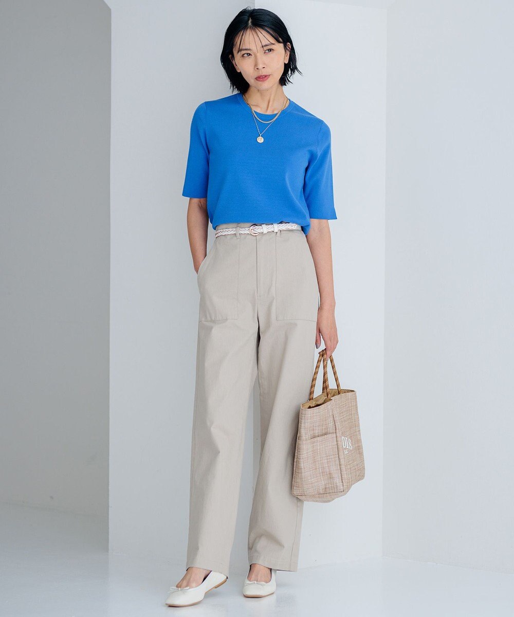 23区 【Oggi4月号掲載/洗える】スラブツイルストレッチ ベイカー パンツ 