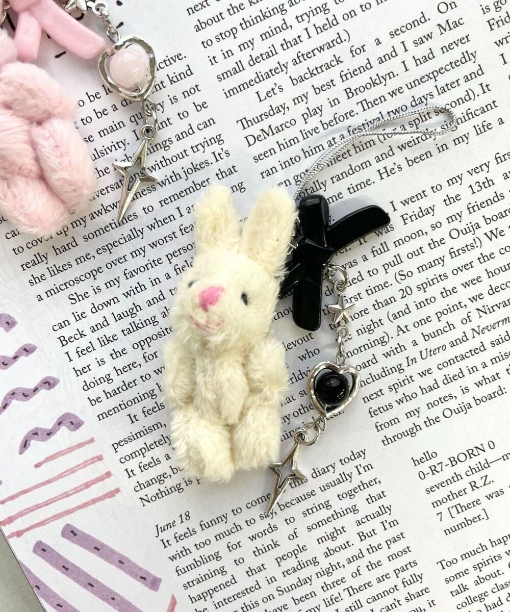 WEGO ミニうさぎビーズストラップキーホルダー 