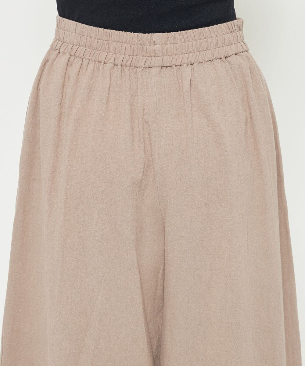 uncrave コットンリネンボイル ワイドパンツ 