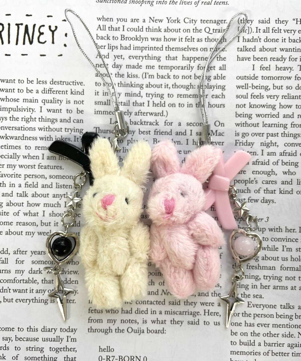 WEGO ミニうさぎビーズストラップキーホルダー 