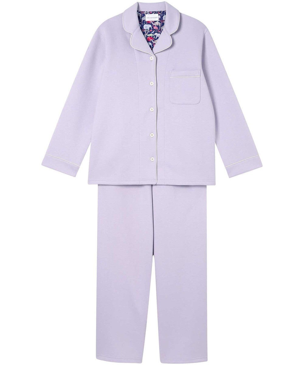 une nana cool 【綿混】ハイゲージダブルエアー 長袖開襟パジャマ MADE WITH LIBERTY FABRIC 