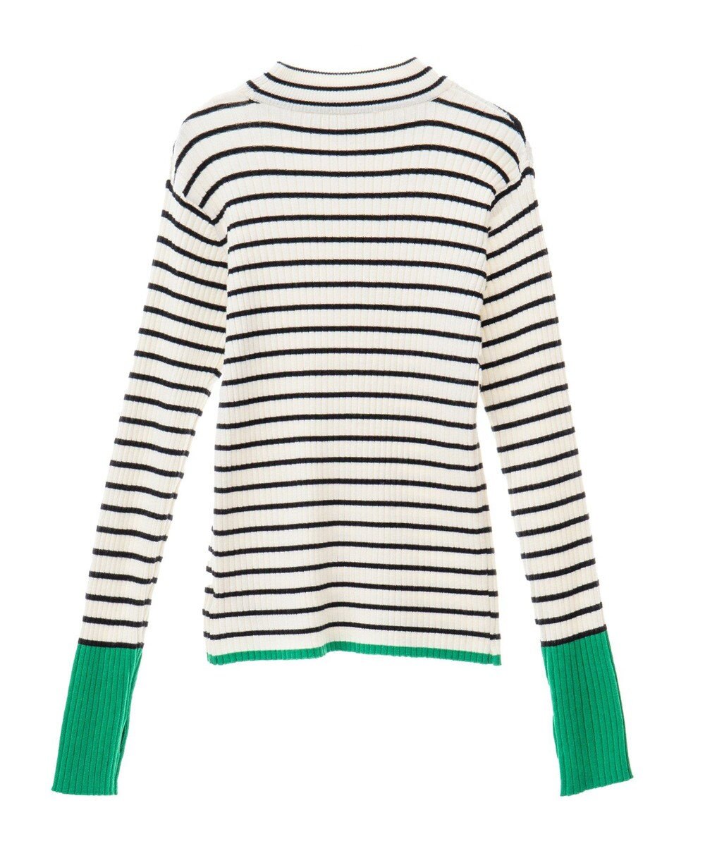 CRAFT STANDARD BOUTIQUE 洗える/とてもち配色モックネックリブニットプルオーバー/24AW 