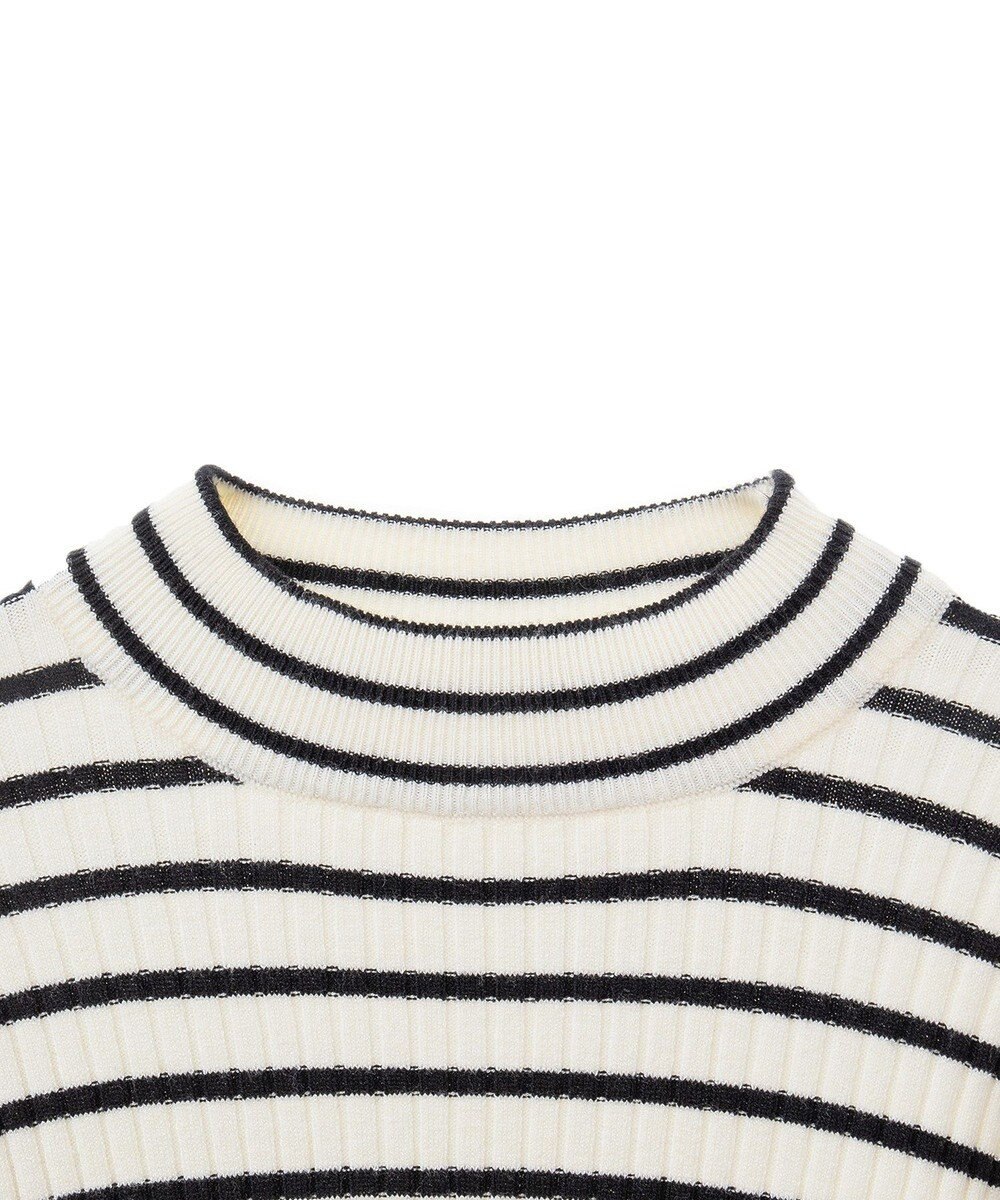 CRAFT STANDARD BOUTIQUE 洗える/とてもち配色モックネックリブニットプルオーバー/24AW 