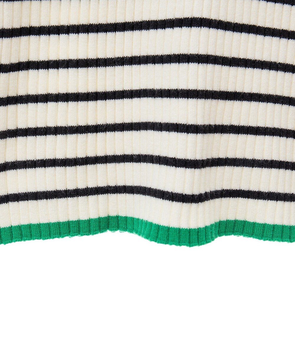 CRAFT STANDARD BOUTIQUE 洗える/とてもち配色モックネックリブニットプルオーバー/24AW 