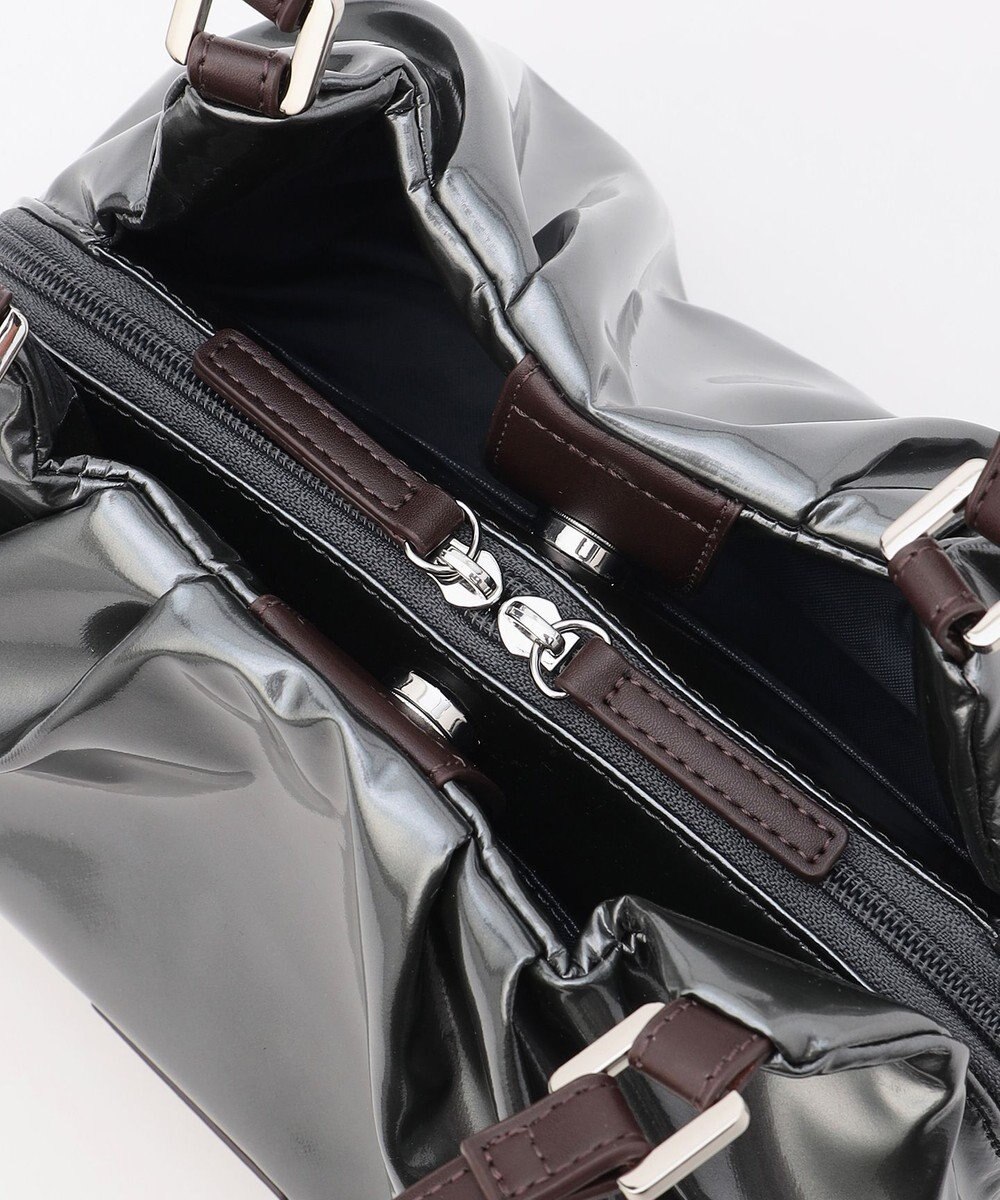 LA BAGAGERIE ソフトエナメル2WAYハンドバッグ Sサイズ 