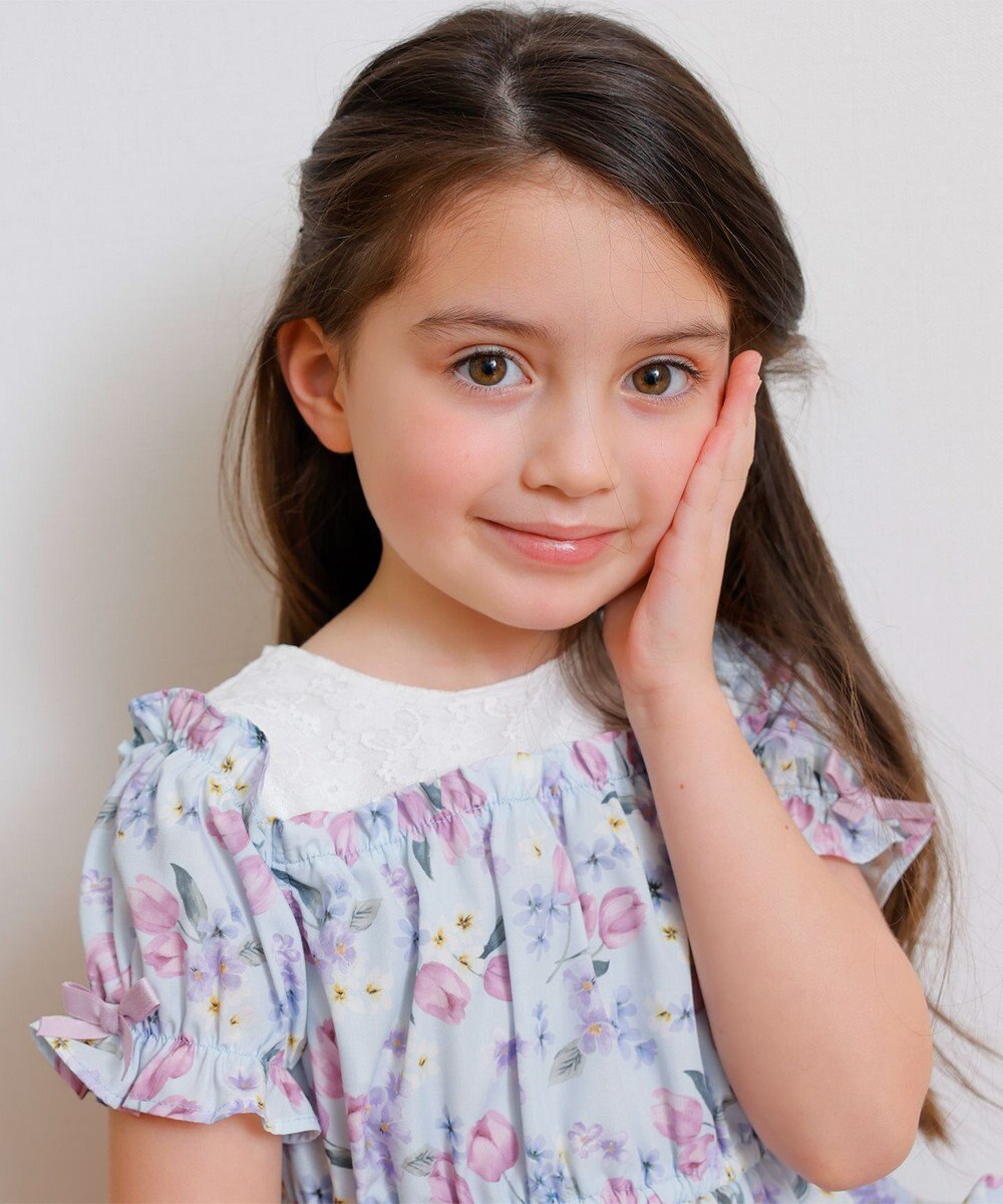 ANY KIDS オン・オフショルダー チューリップ ワンピース 