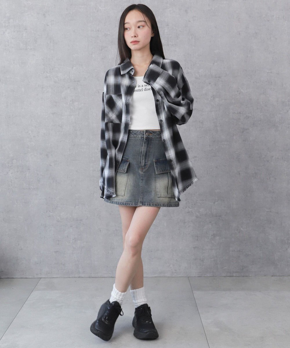 WEGO チェックBIGシャツ 